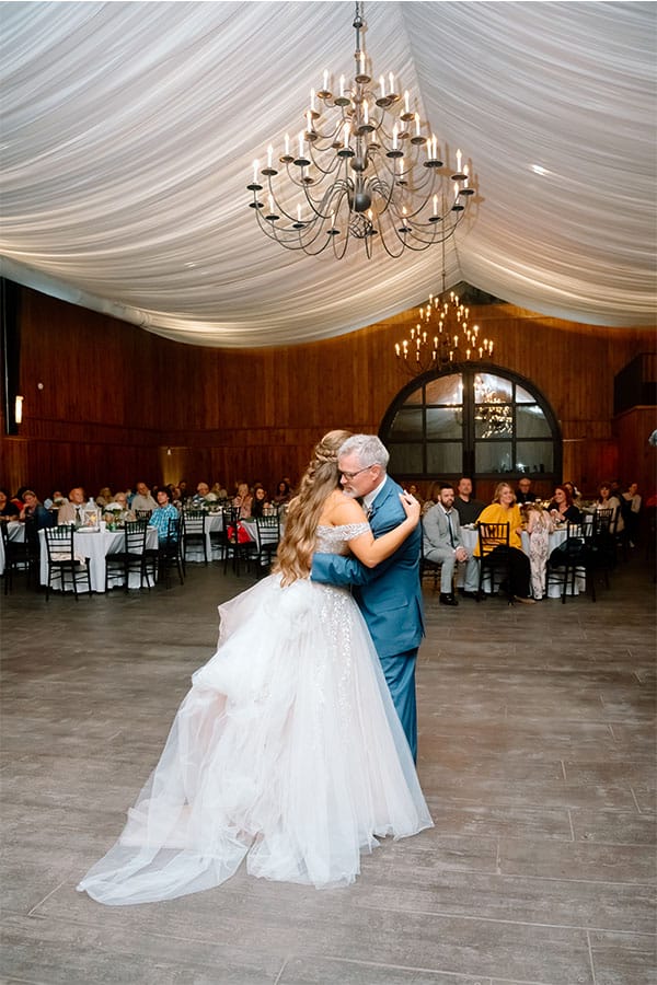 The bride sharing a special dance with her father. 