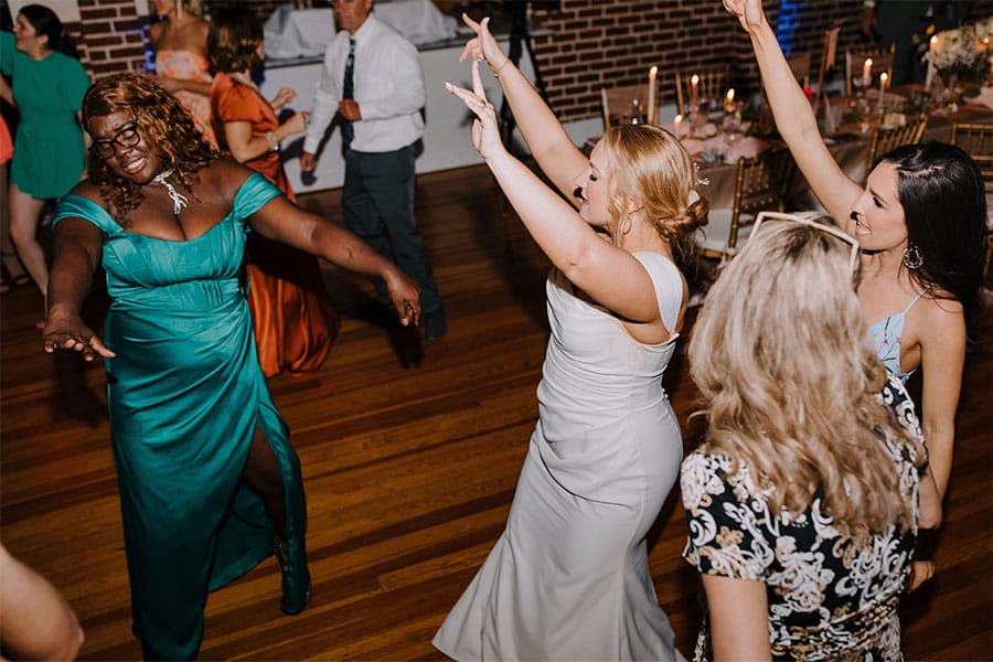 Friends and family dancing. 