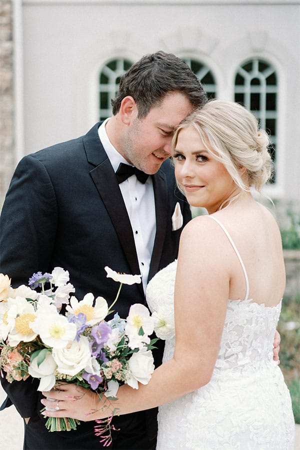 The bride and groom together.